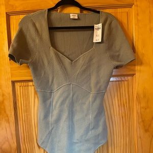 NWT Abercrombie Sage green corset body suit